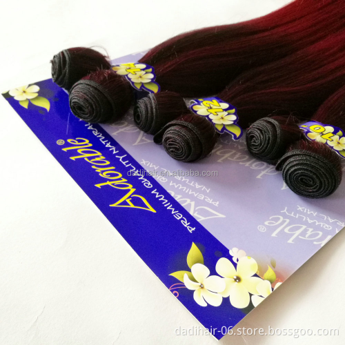 Adorable Synthetic hair Weave Straight Yaki 6pcs hair Extensions 10"-14", full head in package cheap synthetic hair extension
